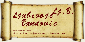 Ljubivoje Bandović vizit kartica